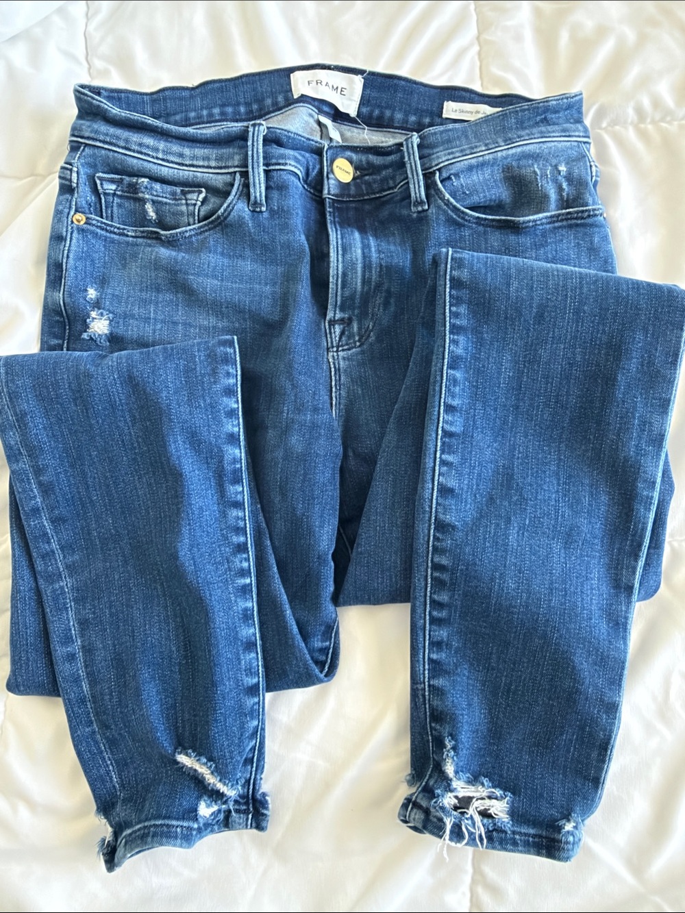 Frame Denim Indigo Skinny Jeans